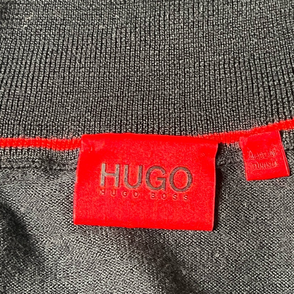 Hugo Boss Black Quarter Zip with Red Accents